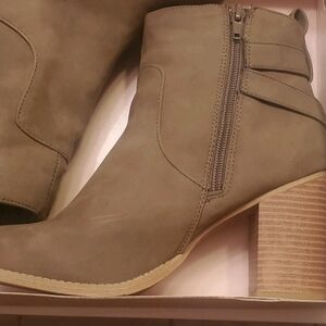 Charlotte Russe Taupe Ankle Booties